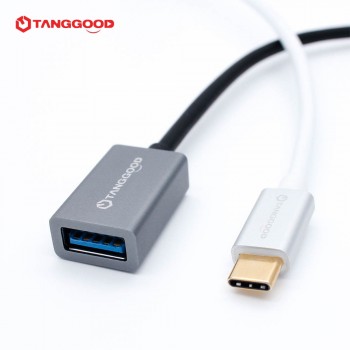 TANGGOOD USB C to USB A female Adapter OTG Cable USB 3.1 3.0 5Gbps Data Speed for Macbook Pro Xiaomi Mi6 Mix 2 Nexus 15cm