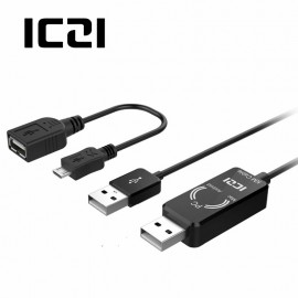 ICZI USB 2.0 Easy Transfer Cable (5ft/1.5m) USB 2.0 Smart KM (Keyboard amp; Mouse) Link for Windows 10/ 8.1/ 8/ 7/ Vista XP Mac OS