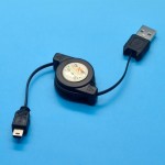 New Black Retractable Mini USB 2.0 5-Pin Sync Data Cable Charging Sync Data Cord MAX 80cm Fast 1pc Hot Selling