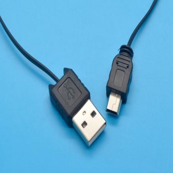 New Black Retractable Mini USB 2.0 5-Pin Sync Data Cable Charging Sync Data Cord MAX 80cm Fast 1pc Hot Selling