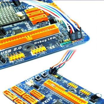 vovotrade ATX PC Compute Motherboard Power Cable 2 Switch On/Off/Reset with LED Light 68CM Replacement Free Shipping