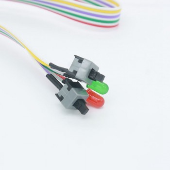 vovotrade ATX PC Compute Motherboard Power Cable 2 Switch On/Off/Reset with LED Light 68CM Replacement Free Shipping