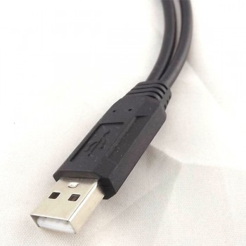 High Quality 2016 New USB 2.0 A Male to 2 Dual Female Jack Y Splitter Hub Power Cord Adapter Cable Hot