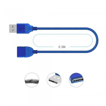 High Quality USB 2.0 A Male AM to USB 2.0 B Type FeMale Extension Printer Wire Cable USB2.0 Cable 0.3m