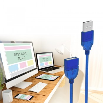 High Quality USB 2.0 A Male AM to USB 2.0 B Type FeMale Extension Printer Wire Cable USB2.0 Cable 0.3m