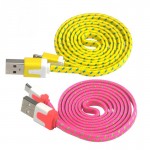 Date Cable V8 Connector 3FT Rope Micro USB Charge Sync Data Cord for Mobile Phone Flat Wire Line Charging Cable 1m/2m/3 meter  amp;