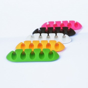 Centechia Top Quality Cable Winder Earphone Cable Organizer Wire Storage Silicon Charger Cable Holder Clips for MP3 ,MP4