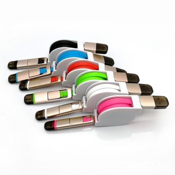 Multi-function Data Line for Apple Android Two In One Telescopic Charging Line Stretch Mini Usb Cable Dropshipping