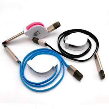 Multi-function Data Line for Apple Android Two In One Telescopic Charging Line Stretch Mini Usb Cable Dropshipping