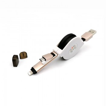 Multi-function Data Line for Apple Android Two In One Telescopic Charging Line Stretch Mini Usb Cable Dropshipping