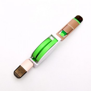 Multi-function Data Line for Apple Android Two In One Telescopic Charging Line Stretch Mini Usb Cable Dropshipping