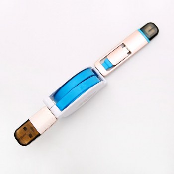 Multi-function Data Line for Apple Android Two In One Telescopic Charging Line Stretch Mini Usb Cable Dropshipping