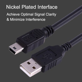 EGRINCY Mini USB Cable Mini USB To USB Fast Charging Data Cable For Cellular Phone Digital Camera HDD MP3 MP4 Player Tablets GPS