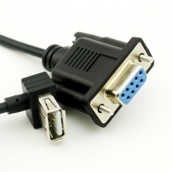 1pcs RS232 DB9 Female to USB 2.0 A Female Serial Cable Adapter Converter 8 Inch 25cm