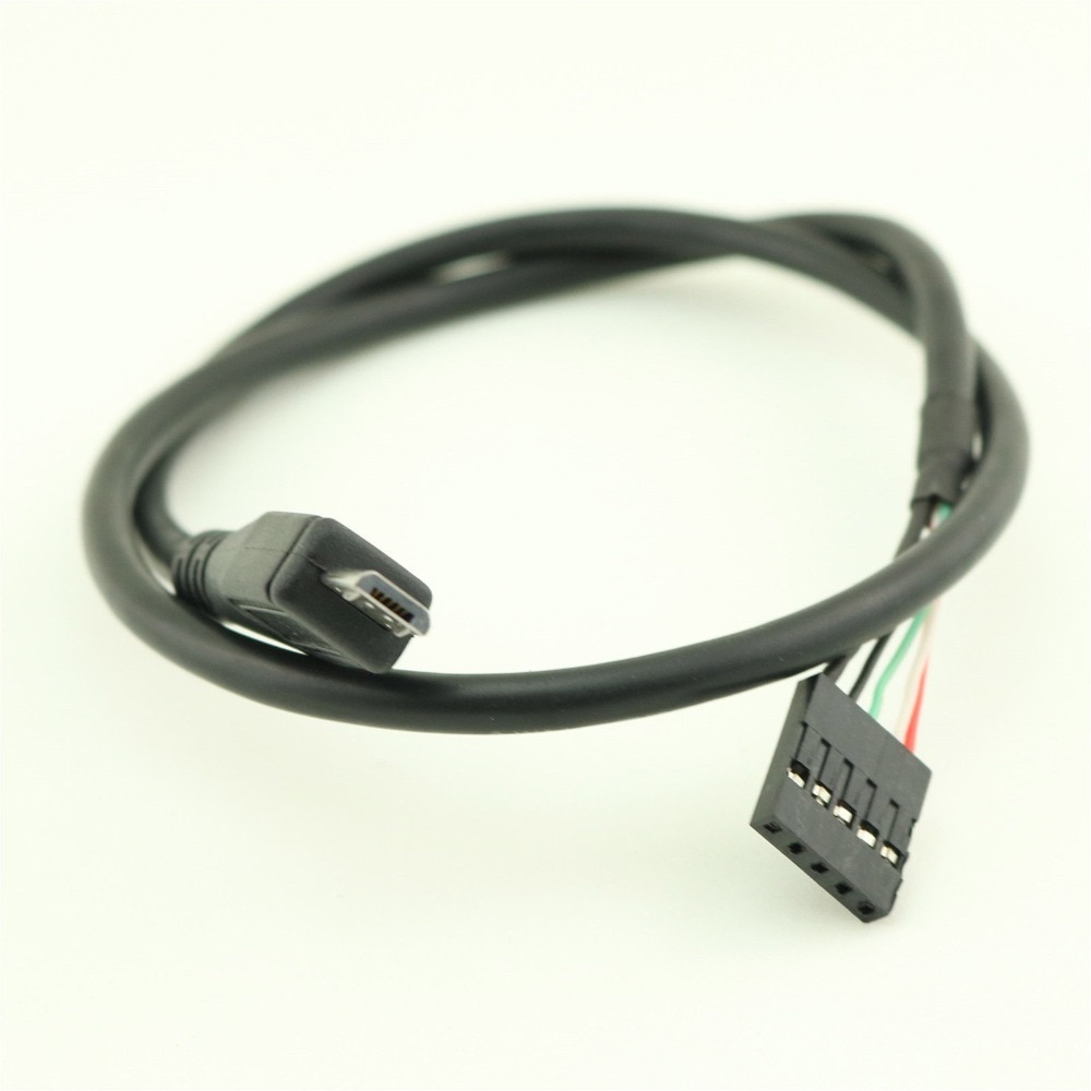 1pcs 50cm Micro USB 5Pin Male to Dupont 5 Pin Female Header Motherboard Adapter Cable