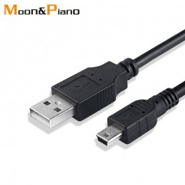 Mini USB 2.0 Cable  5Pin Mini USB to USB Fast Data Charger Cables for MP3 MP4 Player Car DVR GPS Digital Camera HDD Smart TV