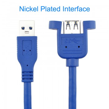 EGRINCY USB3.0 Extension Cable USB 3.0 Cable Male to Female Data Sync With Screw Panel Mount  Connector For PC Printer Hard Disk