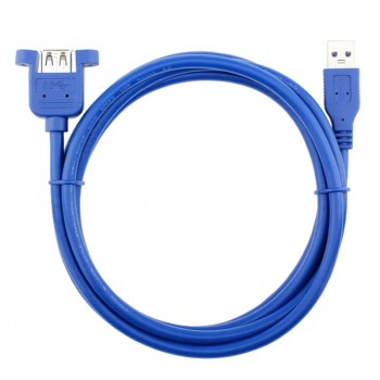EGRINCY USB3.0 Extension Cable USB 3.0 Cable Male to Female Data Sync With Screw Panel Mount  Connector For PC Printer Hard Disk
