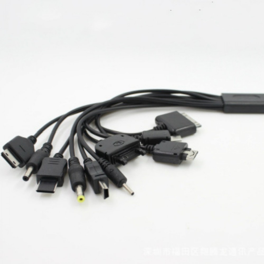 Elistooop 1PC 10 in 1 Charger USB Cable for iPod Motorola Nokia Samsung LG Sony Ericsson K750 Consumer Electronics Data Cables