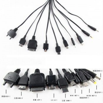 Elistooop 1PC 10 in 1 Charger USB Cable for iPod Motorola Nokia Samsung LG Sony Ericsson K750 Consumer Electronics Data Cables