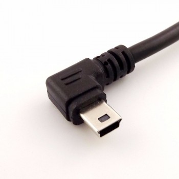 1pcs High Speed USB A Male to Mini 5 Pin Male Left Angled Data Charger Adapter Cable 30cm