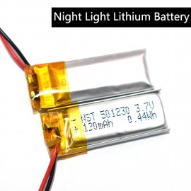 3.7V 130mAh 501230 Lithium Polymer Li-Po li ion Rechargeable Battery Lipo cells For mobile Bluetooth earphone speaker MP3 MP4