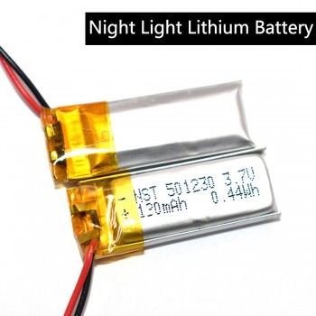 3.7V 130mAh 501230 Lithium Polymer Li-Po li ion Rechargeable Battery Lipo cells For mobile Bluetooth earphone speaker MP3 MP4