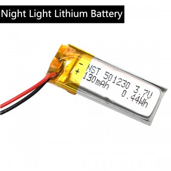 3.7V 130mAh 501230 Lithium Polymer Li-Po li ion Rechargeable Battery Lipo cells For mobile Bluetooth earphone speaker MP3 MP4