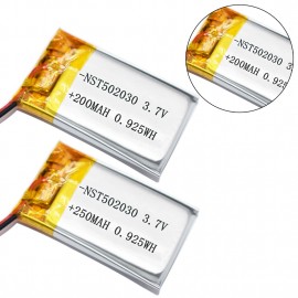 3.7V 200mAh 250mAh Lithium Polymer 502025 Li-Po Li ion Rechargeable Battery Lipo Cells For MP3 MP4 Toys Speaker Tachograph POS
