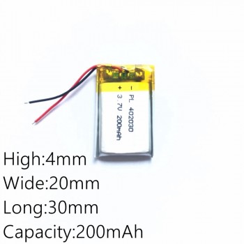 3.7V 402030 302030 502030 602030 702030 802030 902030  polymer lithium battery MP3 MP4 Bluetooth Headset GPS