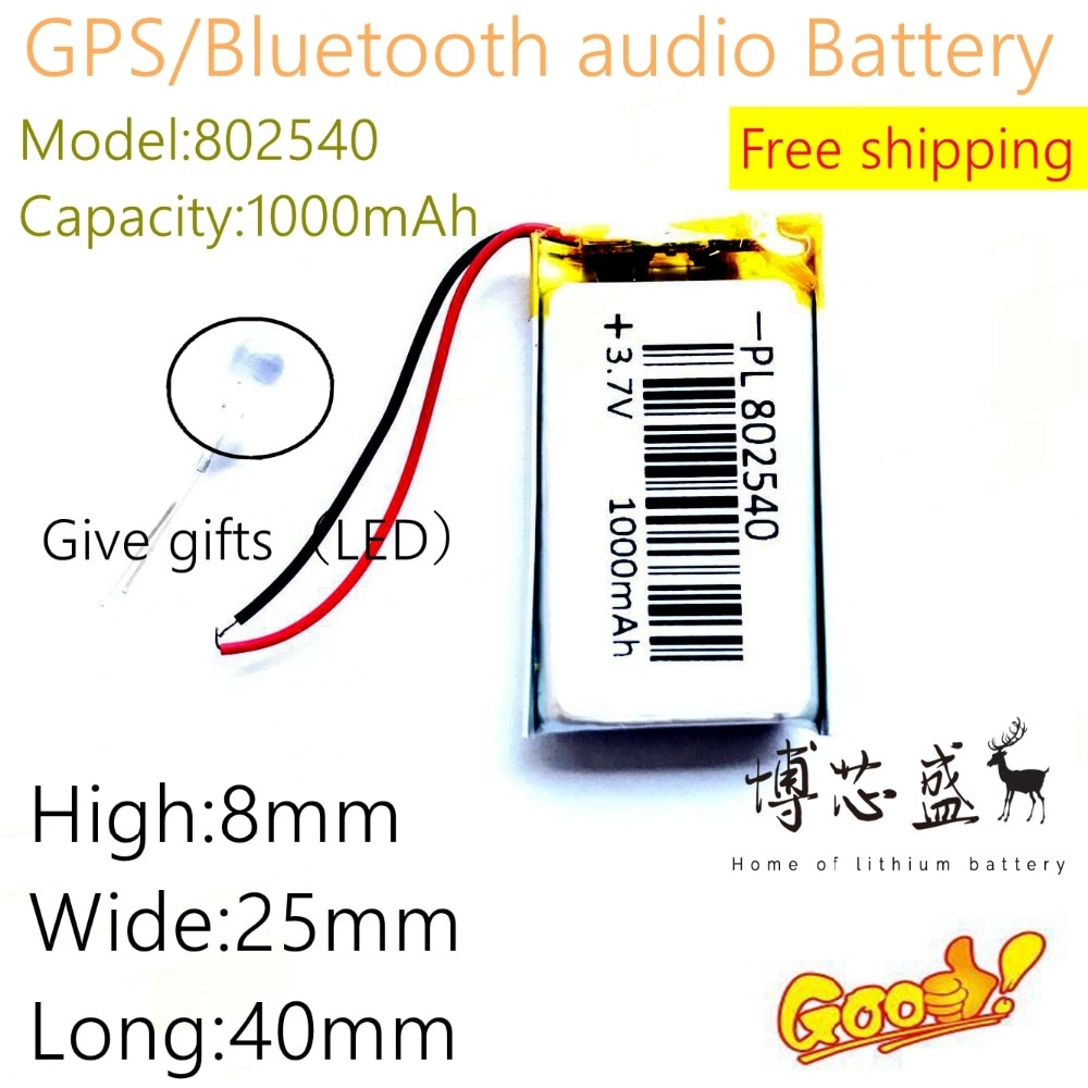 li po li-ion batteries lithium polymer battery 3 7 v lipo li ion rechargeable lithium-ion for 852540 1000 mah 802540 speaker