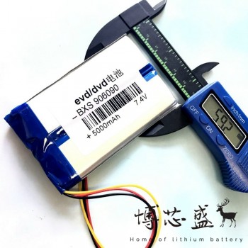 7.4V mobile DVD battery 906090 5000mAh portable DVD battery EVD large capacity lithium polymer battery custom Rechargeable Li-io