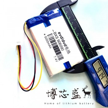 7.4V mobile DVD battery 906090 5000mAh portable DVD battery EVD large capacity lithium polymer battery custom Rechargeable Li-io
