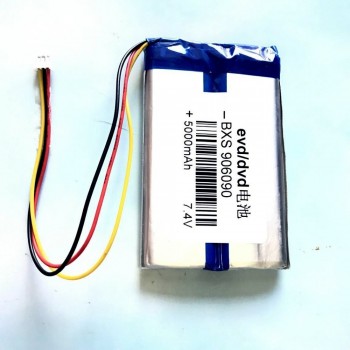 7.4V mobile DVD battery 906090 5000mAh portable DVD battery EVD large capacity lithium polymer battery custom Rechargeable Li-io
