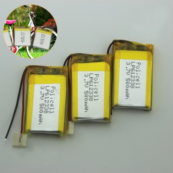 Rechargeable 3.7V 500mAh 612338 Lithium Polymer Li-Po Li ion Battery Lipo Cells for DVR GPS MP3 MP4 Cell Phone Speaker