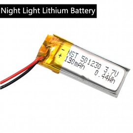 3.7V 130mAh 501230 Lithium Polymer LiPo li ion Rechargeable Battery Lipo cells For mobile Bluetooth earphone speaker MP3 MP4 New