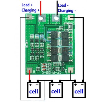 30A 3S 18650 Li-ion lithium Battery Cell Charger Protection Board PCB Lithium Polymer Battery Charging Module