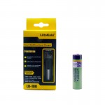 LiitoKala 18650 3400mAh 18650 Li-ion Rechargeable Battery(NO PCB)+ Lii-100 USB Lithium NiMH Smart Battery Charger