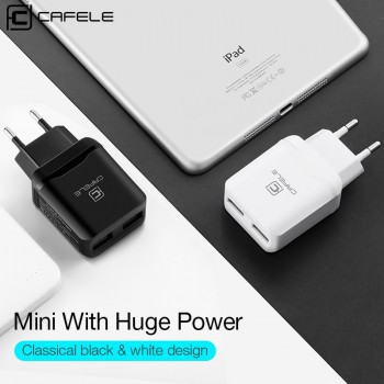 Cafele Portable Dual USB Charger EU/ US Universal DC 5V 2.4Ax2 12W Portable Charger for iPhone Samsung Phone Charger