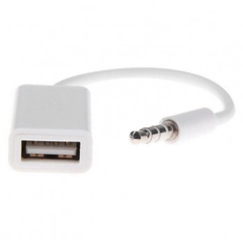3.5mm Male AUX Audio Plug Jack To USB 2.0 Female Converter Cable Cord Car MP3 Jan 19