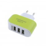 EPULAFashion 3.1A Triple USB Port Wall Home Travel AC Mobile Fast Charger Adapter For Samsung For Apple EU Plug