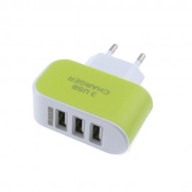EPULAFashion 3.1A Triple USB Port Wall Home Travel AC Mobile Fast Charger Adapter For Samsung For Apple EU Plug