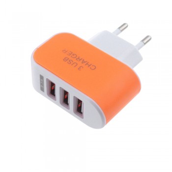 EPULAFashion 3.1A Triple USB Port Wall Home Travel AC Mobile Fast Charger Adapter For Samsung For Apple EU Plug