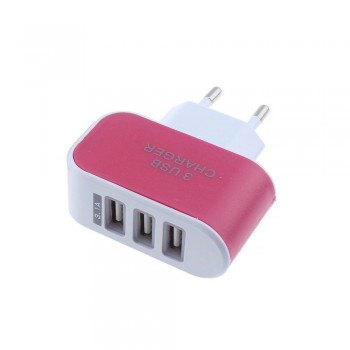 EPULAFashion 3.1A Triple USB Port Wall Home Travel AC Mobile Fast Charger Adapter For Samsung For Apple EU Plug