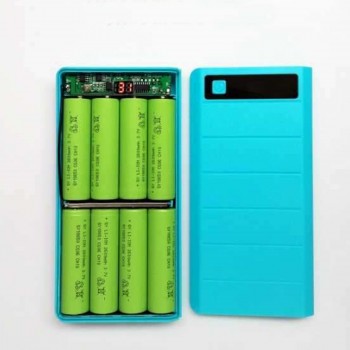 Marsnaska Hot Sale Portable USB Power Bank Shell Box DIY USB Mobile Power Bank Charger Case Pack 8pcs 18650 Battery Holder LCD