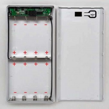 Marsnaska Hot Sale Portable USB Power Bank Shell Box DIY USB Mobile Power Bank Charger Case Pack 8pcs 18650 Battery Holder LCD