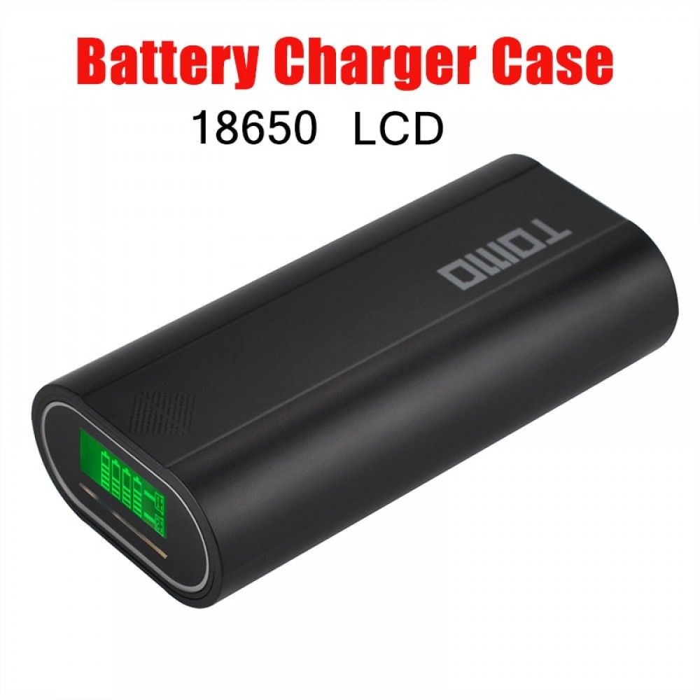TOMO M2 18650 Lithium Battery Charger  3.7 V 18650 charging 2 Slots Smart charger  LCD display Power Bank ( NO Battery)