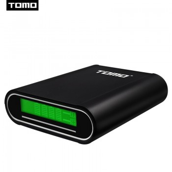 2018 TOMO T4 18650 Power Bank Battery Box Charger 2 Usb Ports 5V2A Charging 18650 lithium batteries LCD Screen Charger Case