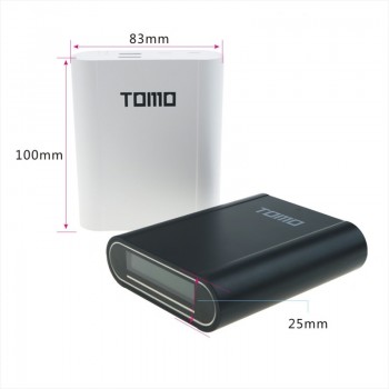 TOMO M4 18650 3.7V Li ion Battery Charger Case Power Bank Box Charge For 18650 Batteries Dual USB 5V2A Black ( Not Battery )