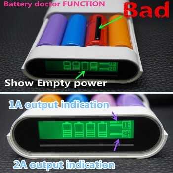 TOMO M4 18650 3.7V Li ion Battery Charger Case Power Bank Box Charge For 18650 Batteries Dual USB 5V2A Black ( Not Battery )